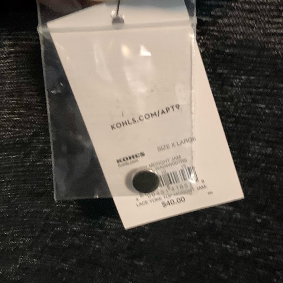 Apt 9 Burgundy and Lace Chiffon Top - Picture 4 of 7